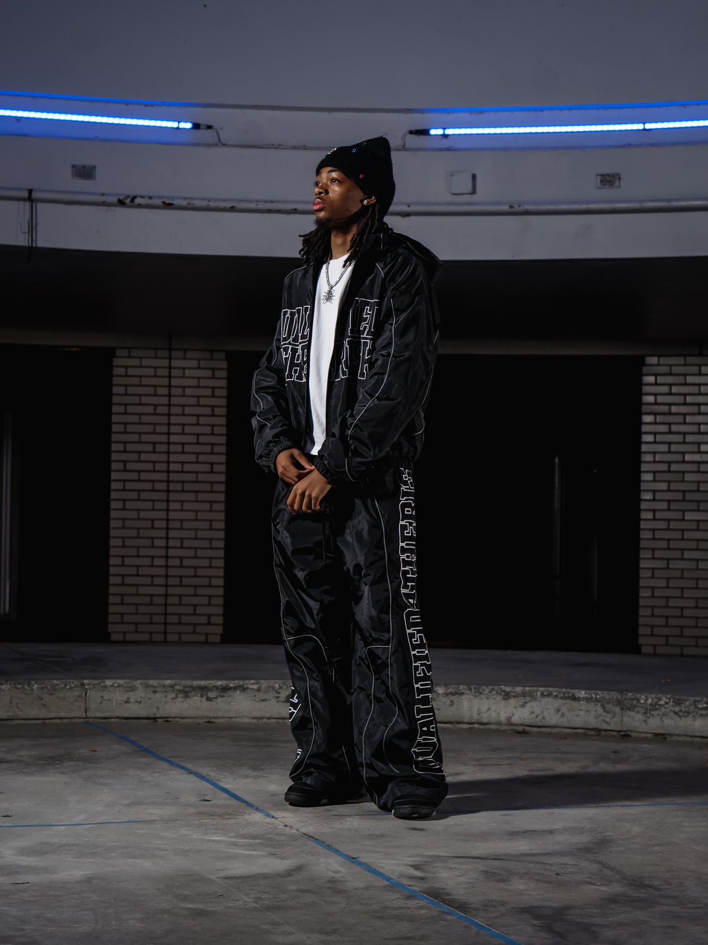 Qualified4TheRisk Windbreaker Set (Black)