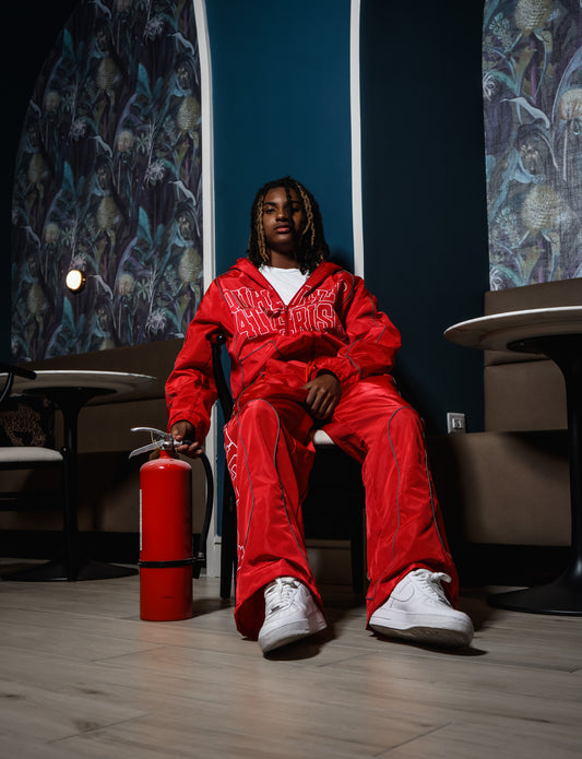 Qualified4therisk Windbreaker Set (Red)