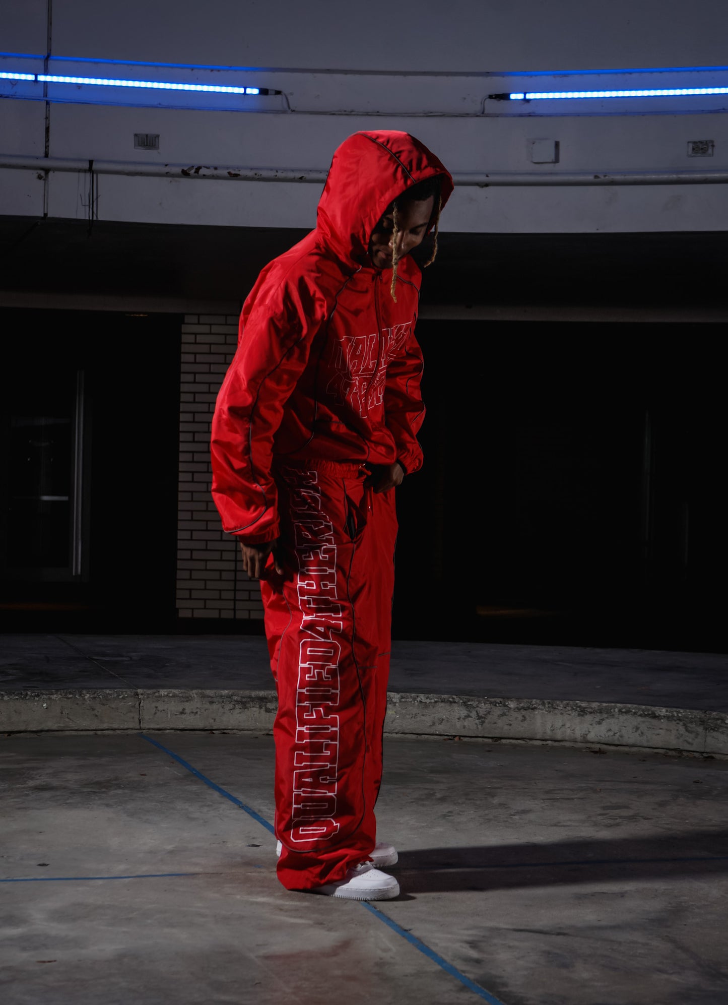 Qualified4therisk Windbreaker Set (Red)